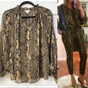 H&M Snake Print blouse